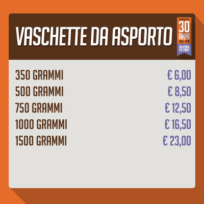 listino prezzi vaschette da asporto gelateria quartu cagliari icestreet